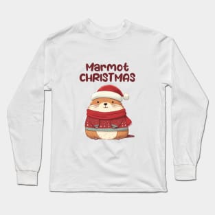 Marmot Christmas Funny Marmot Long Sleeve T-Shirt